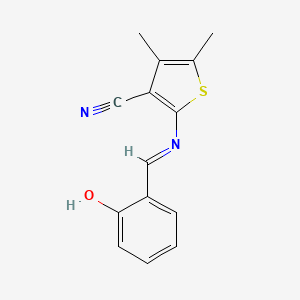 2-[(2-Hydroxybenzylidene)amino]-4,5-dimethyl-3-thiophenecarbonitrile