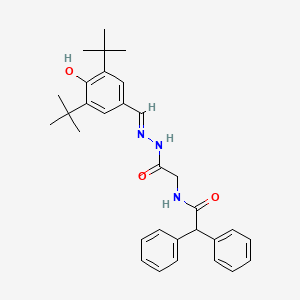 N-[2-(2-{(E)-1-[3,5-DI(Tert-butyl)-4-hydroxyphenyl]methylidene}hydrazino)-2-oxoethyl]-2,2-diphenylacetamide