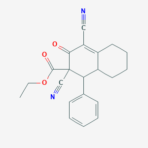 Ethyl 2,4-dicyano-3-oxo-1-phenyl-1,2,3,5,6,7,8,8a-octahydronaphthalene-2-carboxylate