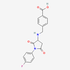 4-({[1-(4-Fluorophenyl)-2,5-dioxopyrrolidin-3-yl]amino}methyl)benzoic acid