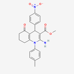 Methyl 2-amino-1-(4-methylphenyl)-4-(4-nitrophenyl)-5-oxo-1,4,5,6,7,8-hexahydroquinoline-3-carboxylate