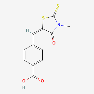 4-[(E)-(3-methyl-4-oxo-2-thioxo-1,3-thiazolidin-5-ylidene)methyl]benzoic acid