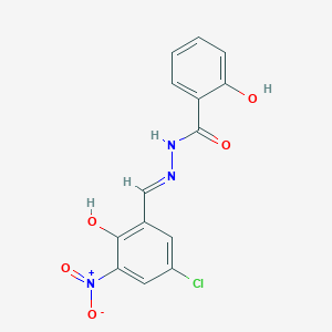 N'-[(E)-(5-chloro-2-hydroxy-3-nitrophenyl)methylidene]-2-hydroxybenzohydrazide