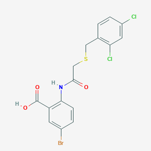 5-Bromo-2-({[(2,4-dichlorobenzyl)sulfanyl]acetyl}amino)benzoic acid