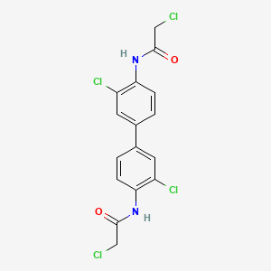 molecular formula C16H12Cl4N2O2 B11101791 N,N'-(3,3'-dichlorobiphenyl-4,4'-diyl)bis(2-chloroacetamide) 