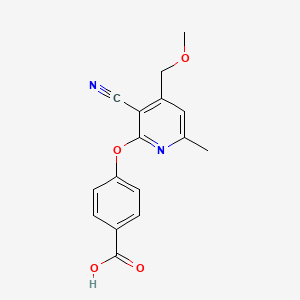 4-[3-Cyano-4-(methoxymethyl)-6-methylpyridin-2-yl]oxybenzoic acid