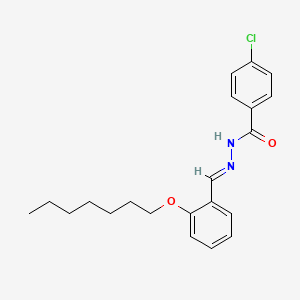 4-Chloro-N'-[(E)-[2-(heptyloxy)phenyl]methylidene]benzohydrazide