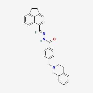 N'-[(E)-1,2-dihydroacenaphthylen-5-ylmethylidene]-4-(3,4-dihydroisoquinolin-2(1H)-ylmethyl)benzohydrazide