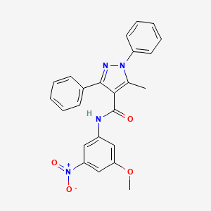 N-(3-methoxy-5-nitrophenyl)-5-methyl-1,3-diphenyl-1H-pyrazole-4-carboxamide