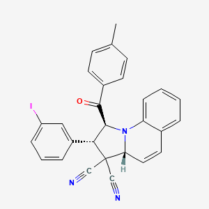 (1S,2S,3aR)-2-(3-iodophenyl)-1-[(4-methylphenyl)carbonyl]-1,2-dihydropyrrolo[1,2-a]quinoline-3,3(3aH)-dicarbonitrile