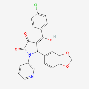 5-(1,3-benzodioxol-5-yl)-4-[(4-chlorophenyl)carbonyl]-3-hydroxy-1-(pyridin-3-yl)-1,5-dihydro-2H-pyrrol-2-one