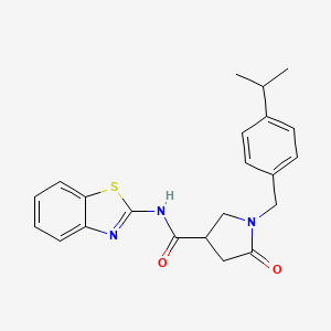 N-(1,3-benzothiazol-2-yl)-5-oxo-1-[4-(propan-2-yl)benzyl]pyrrolidine-3-carboxamide