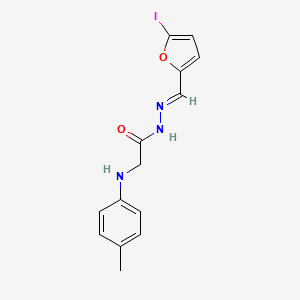 N'-[(E)-(5-iodofuran-2-yl)methylidene]-2-[(4-methylphenyl)amino]acetohydrazide (non-preferred name)