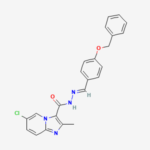 N'-{(E)-[4-(benzyloxy)phenyl]methylidene}-6-chloro-2-methylimidazo[1,2-a]pyridine-3-carbohydrazide