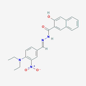 N'-[(E)-[4-(Diethylamino)-3-nitrophenyl]methylidene]-3-hydroxynaphthalene-2-carbohydrazide