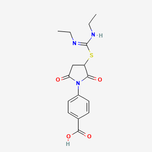 4-{3-[(N,N'-diethylcarbamimidoyl)sulfanyl]-2,5-dioxopyrrolidin-1-yl}benzoic acid