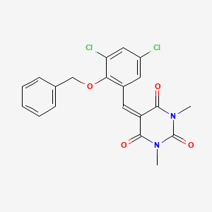 5-[2-(benzyloxy)-3,5-dichlorobenzylidene]-1,3-dimethylpyrimidine-2,4,6(1H,3H,5H)-trione