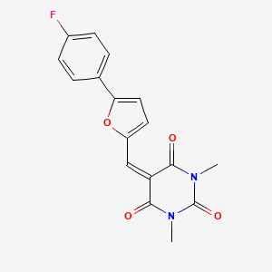 5-{[5-(4-Fluorophenyl)furan-2-YL]methylidene}-1,3-dimethyl-1,3-diazinane-2,4,6-trione