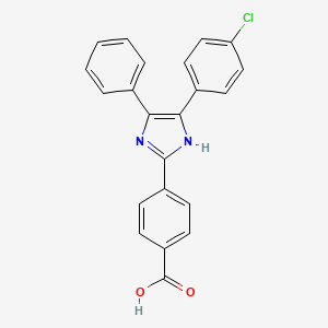 4-[4-(4-chlorophenyl)-5-phenyl-1H-imidazol-2-yl]benzoic acid