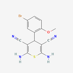 2,6-diamino-4-(5-bromo-2-methoxyphenyl)-4H-thiopyran-3,5-dicarbonitrile