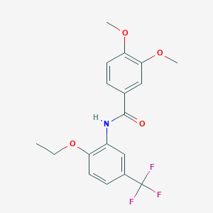 molecular formula C18H18F3NO4 B11102045 N-[2-ethoxy-5-(trifluoromethyl)phenyl]-3,4-dimethoxybenzamide 