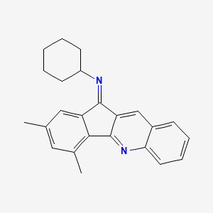 N-[(11Z)-2,4-dimethyl-11H-indeno[1,2-b]quinolin-11-ylidene]cyclohexanamine