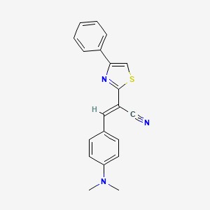 (2E)-3-[4-(dimethylamino)phenyl]-2-(4-phenyl-1,3-thiazol-2-yl)prop-2-enenitrile