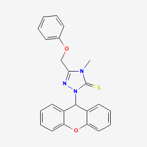 4-methyl-5-(phenoxymethyl)-2-(9H-xanthen-9-yl)-2,4-dihydro-3H-1,2,4-triazole-3-thione