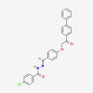 N'-[(E)-{4-[2-(biphenyl-4-yl)-2-oxoethoxy]phenyl}methylidene]-4-chlorobenzohydrazide