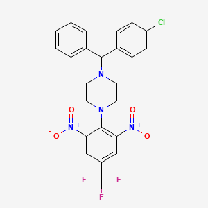 1-[(4-Chlorophenyl)(phenyl)methyl]-4-[2,6-dinitro-4-(trifluoromethyl)phenyl]piperazine