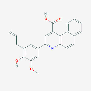 molecular formula C24H19NO4 B11102111 3-[4-Hydroxy-3-methoxy-5-(prop-2-en-1-yl)phenyl]benzo[f]quinoline-1-carboxylic acid 