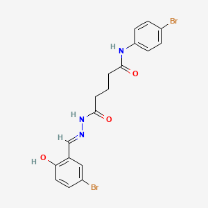 5-[(2E)-2-(5-bromo-2-hydroxybenzylidene)hydrazinyl]-N-(4-bromophenyl)-5-oxopentanamide