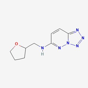 molecular formula C9H12N6O B11102143 Tetrazolo[1,5-b]pyridazin-6-amine, N-tetrahydrofurfuryl- 