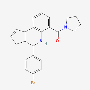 [4-(4-bromophenyl)-3a,4,5,9b-tetrahydro-3H-cyclopenta[c]quinolin-6-yl](pyrrolidin-1-yl)methanone