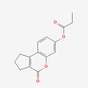 4-Oxo-1,2,3,4-tetrahydrocyclopenta[c]chromen-7-yl propanoate