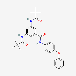 3,5-bis[(2,2-dimethylpropanoyl)amino]-N-(4-phenoxyphenyl)benzamide