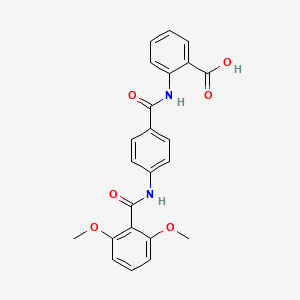 2-{[(4-{[(2,6-Dimethoxyphenyl)carbonyl]amino}phenyl)carbonyl]amino}benzoic acid