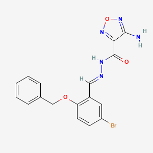 4-Amino-N'-[(E)-[2-(benzyloxy)-5-bromophenyl]methylidene]-1,2,5-oxadiazole-3-carbohydrazide