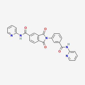 1,3-dioxo-N-(pyridin-2-yl)-2-[3-(pyridin-2-ylcarbamoyl)phenyl]-2,3-dihydro-1H-isoindole-5-carboxamide