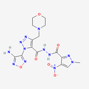 1-(4-amino-1,2,5-oxadiazol-3-yl)-N'-[(1-methyl-4-nitro-1H-pyrazol-3-yl)carbonyl]-4-(morpholin-4-ylmethyl)-1H-1,2,3-triazole-5-carbohydrazide