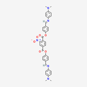 bis{4-[(E)-{[4-(dimethylamino)phenyl]imino}methyl]phenyl} 2-nitrobenzene-1,4-dicarboxylate