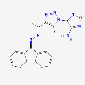 4-{4-[(1E)-1-(9H-fluoren-9-ylidenehydrazinylidene)ethyl]-5-methyl-1H-1,2,3-triazol-1-yl}-1,2,5-oxadiazol-3-amine