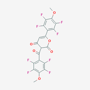 6-(2,3,5,6-tetrafluoro-4-methoxyphenyl)-3-[(2,3,5,6-tetrafluoro-4-methoxyphenyl)carbonyl]-2H-pyran-2,4(3H)-dione