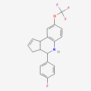 molecular formula C19H15F4NO B11102261 4-(4-fluorophenyl)-8-(trifluoromethoxy)-3a,4,5,9b-tetrahydro-3H-cyclopenta[c]quinoline 