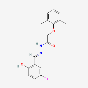 2-(2,6-dimethylphenoxy)-N'-[(E)-(2-hydroxy-5-iodophenyl)methylidene]acetohydrazide