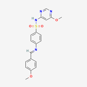 4-{[(E)-(4-methoxyphenyl)methylidene]amino}-N-(6-methoxypyrimidin-4-yl)benzenesulfonamide