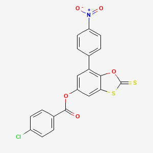 molecular formula C20H10ClNO5S2 B11102317 7-(4-Nitrophenyl)-2-thioxo-1,3-benzoxathiol-5-yl 4-chlorobenzoate 