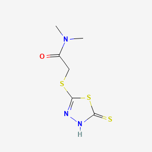 N,N-Dimethyl-2-[(5-sulfanyl-1,3,4-thiadiazol-2-yl)sulfanyl]acetamide