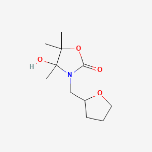 4-Hydroxy-4,5,5-trimethyl-3-(tetrahydrofuran-2-ylmethyl)-1,3-oxazolidin-2-one