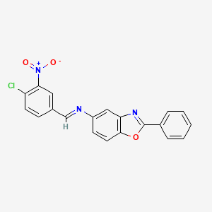 N-[(E)-(4-chloro-3-nitrophenyl)methylidene]-2-phenyl-1,3-benzoxazol-5-amine